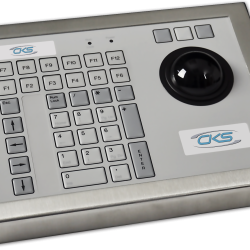 42T Key Industrial Keyboard with Trackerball Cased Front