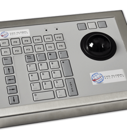42T Key Industrial Keyboard with Trackerball Cased Front