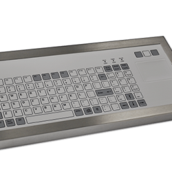 96P Key Industrial Keyboard with Touchpad Cased Front