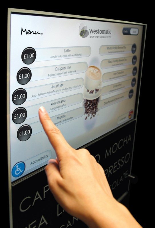 22” Projected Capacitive Touchscreens for Smart Vending Machines